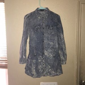 A jean shirt dress